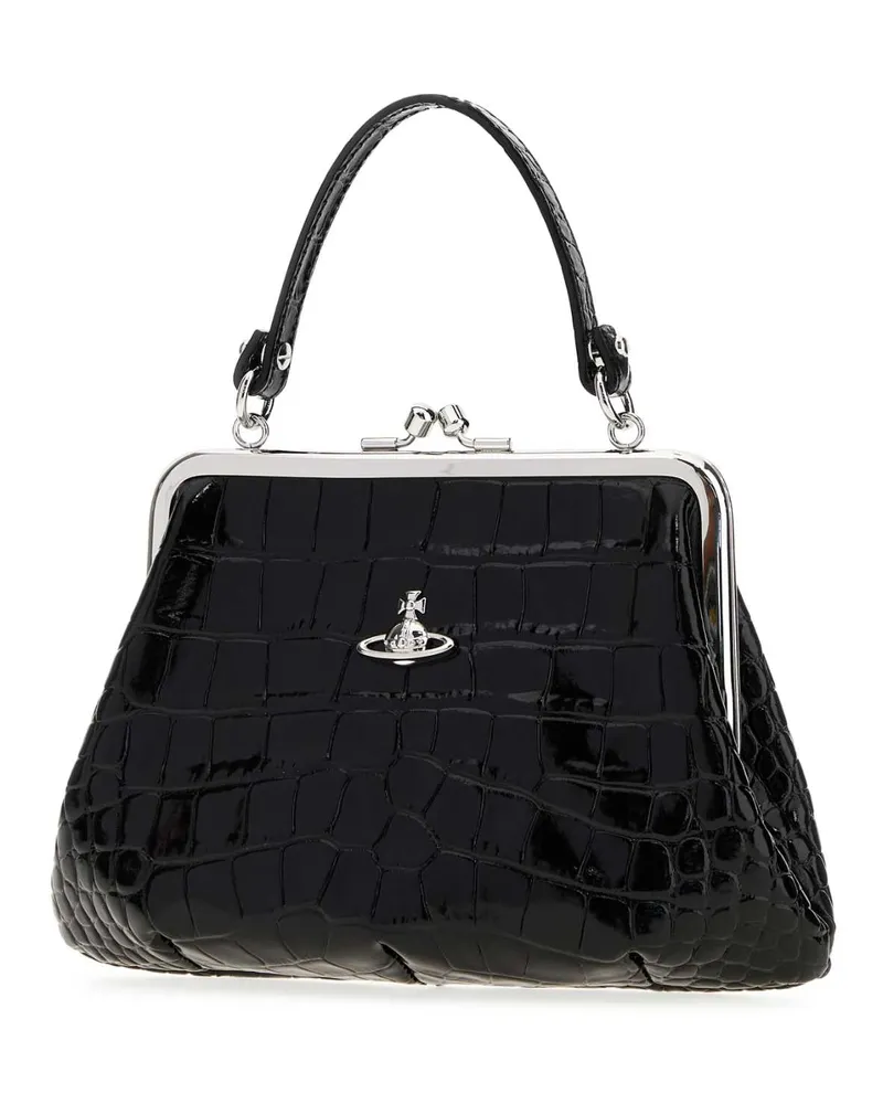 Vivienne Westwood Women's Black Leather Granny Handbag Borse A Mano Bag Black