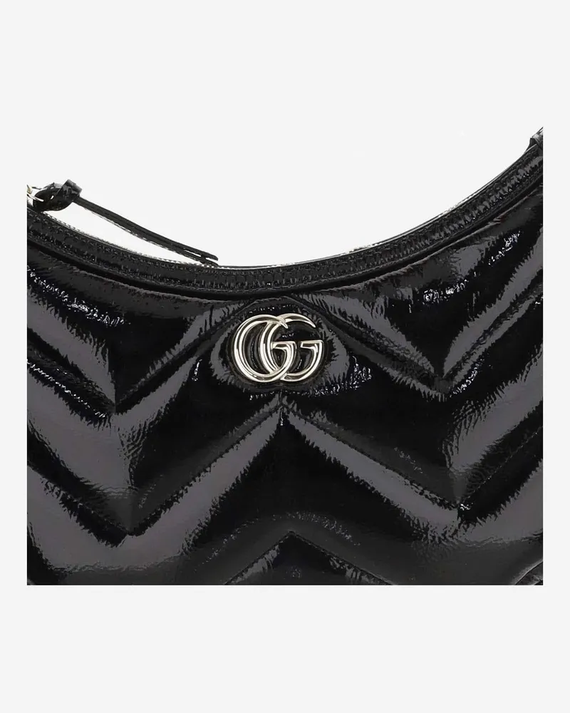 Gucci Women's Gg Marmont Shoulder Bag Black Leather Black