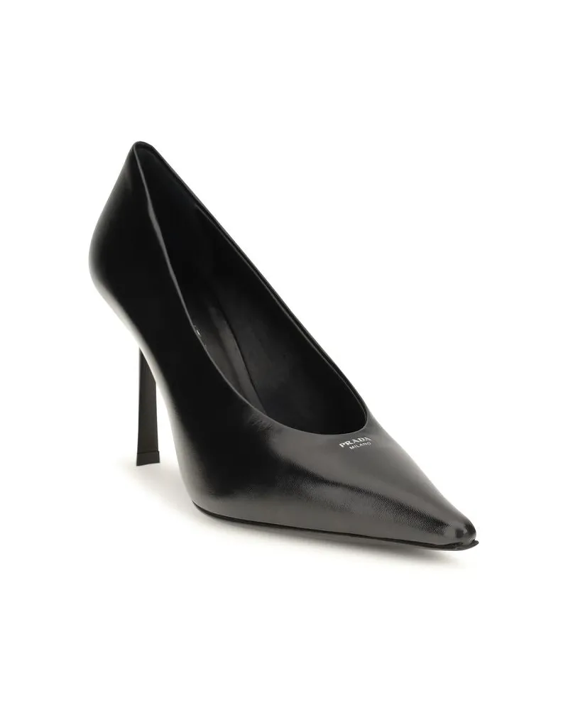 Prada Goatskin High Heel Pump — Black Black