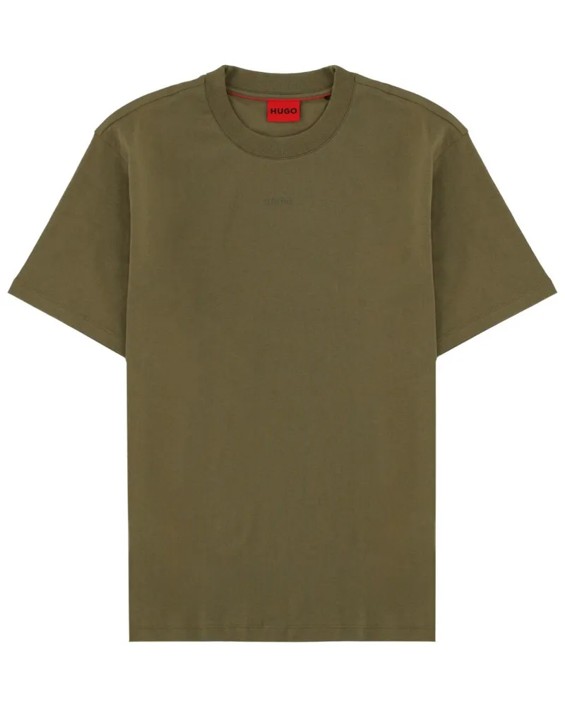 HUGO BOSS Logo-Embroidered Cotton T-Shirt — Green 