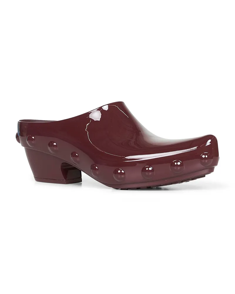 Bottega Veneta Women's Rubber Clogs Gondola Bordeaux Mules Sandal Bordeaux