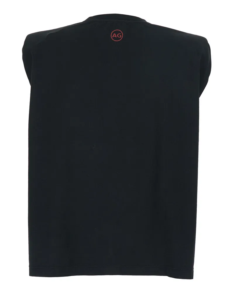 Adriano Goldschmied Women's Top With Logo Back Black Cotton T-Shirts & Jerseys Black