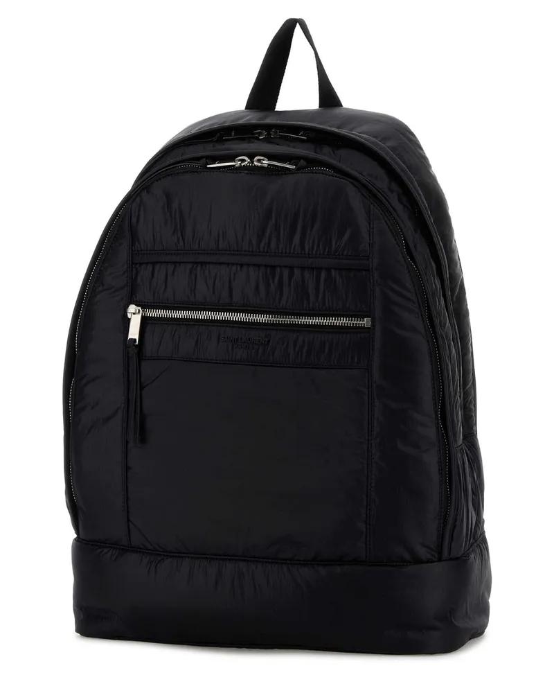 Saint Laurent Men's Black Fabric Backpack Neroneroneronero Zaini Black