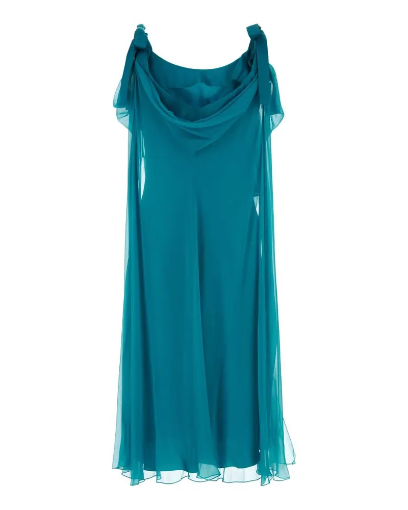 Alberta Ferretti Women's Teal Green Silk Dress Verde Abiti Teal