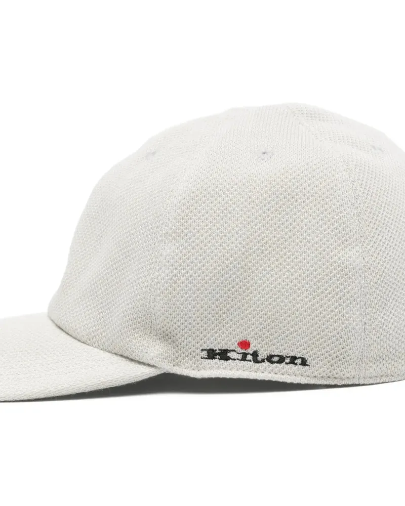 Kiton Men's Logo-Embroidered Baseball Cap Ss26 M White
