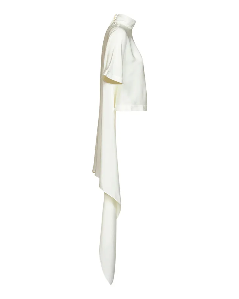 Alaïa Women's Top Asymmetric Cady Ivory Viscose Tops White