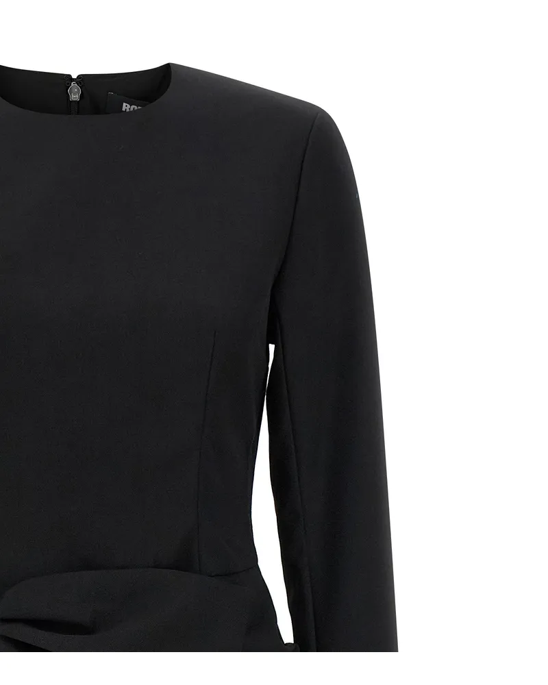ROTATE Birger Christensen Maxi Bow Dress — Black Black