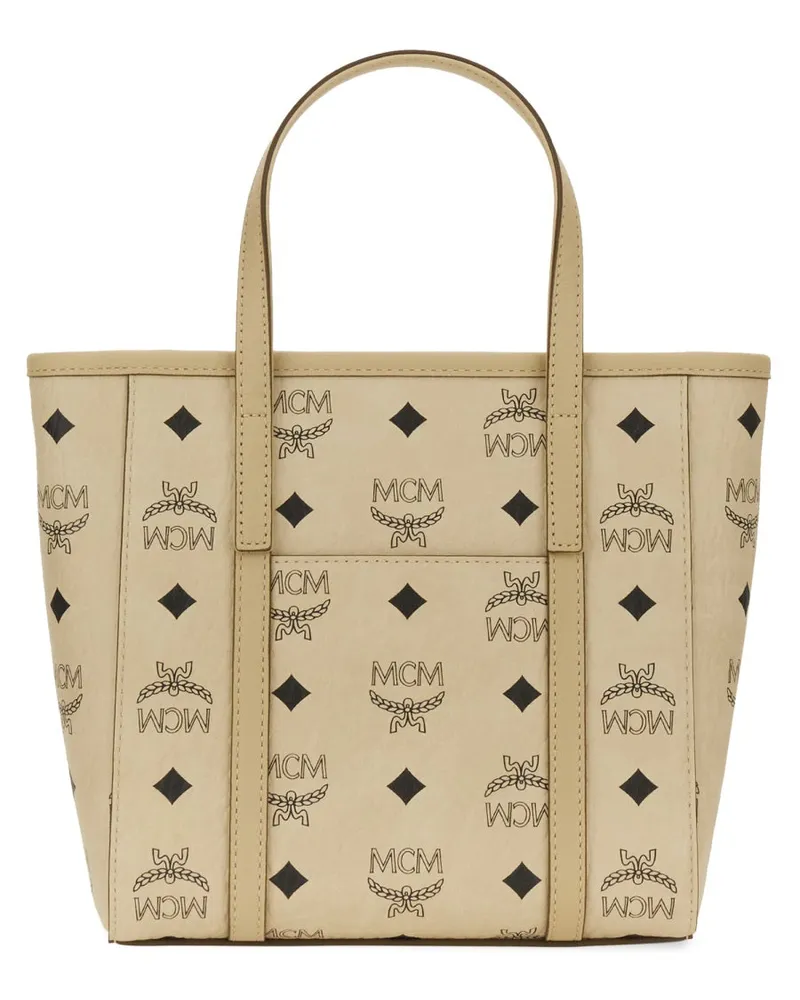 MCM Women's Toni Mini Shopper Bag Beige Polyurethane Handbags Hand Beige