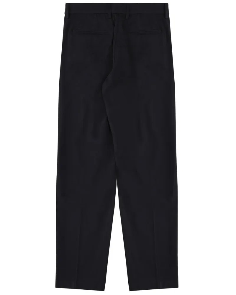 Emporio Armani Slim Fit Stretch Polyamide Trousers — Blue Blue