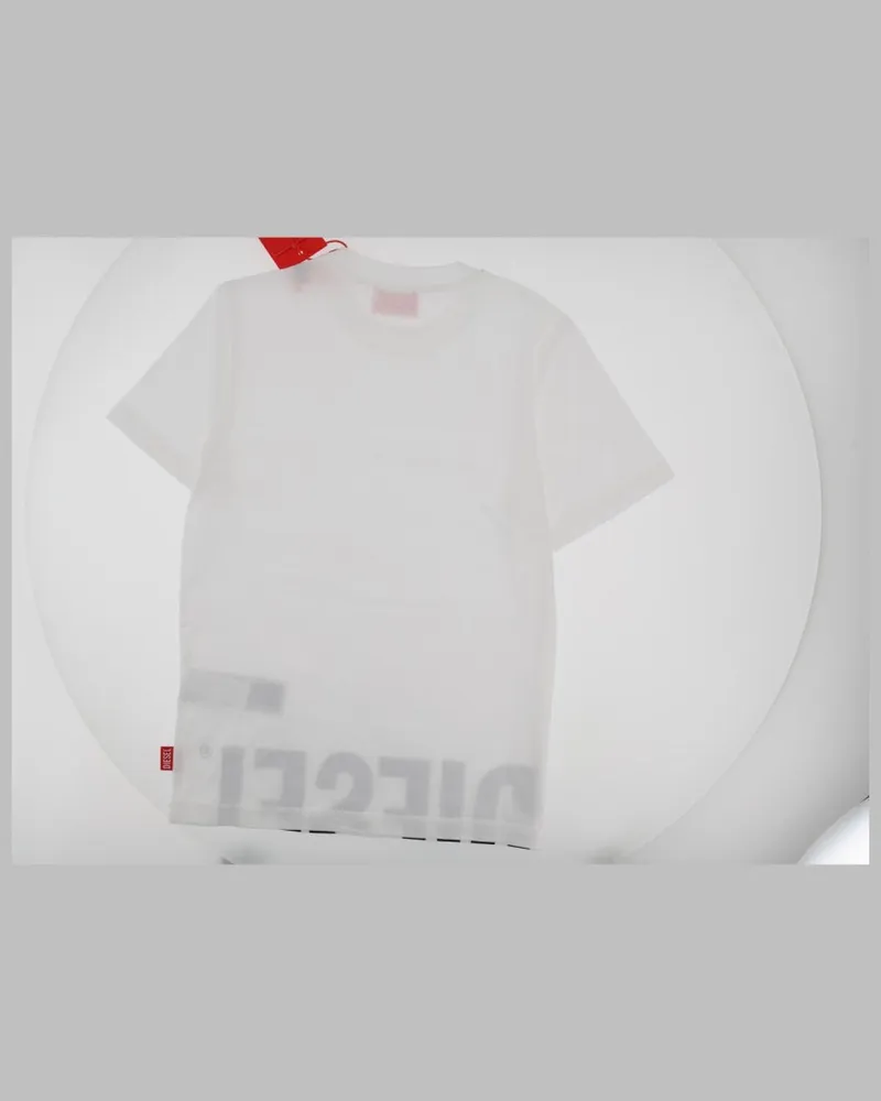Diesel Cotton Logo T-Shirt — White White