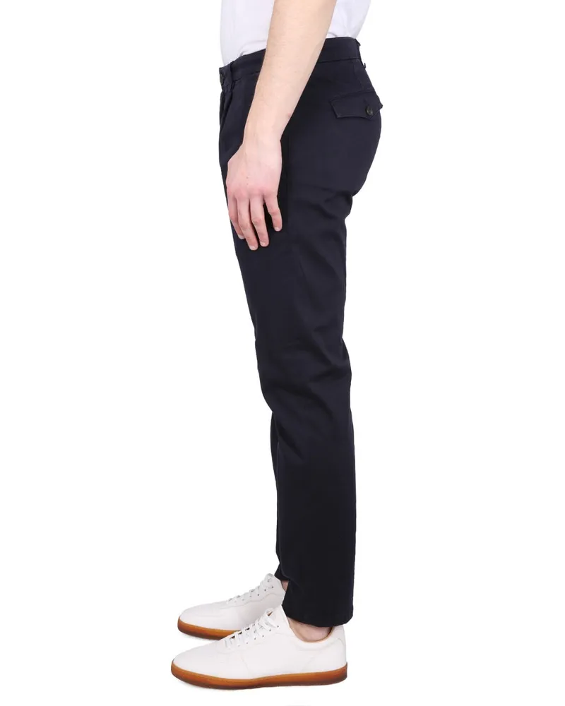 Department 5 Button Closure Chino Pants — Blue Blue