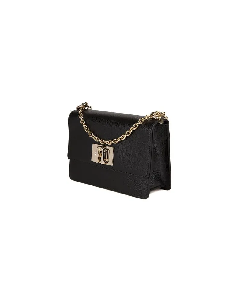 Furla Leather Crossbody Bag — Black Black