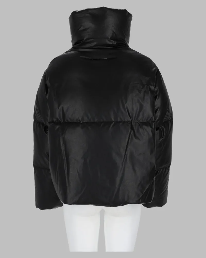 Maison Margiela Padded Faux Leather Puffer Jacket — White White