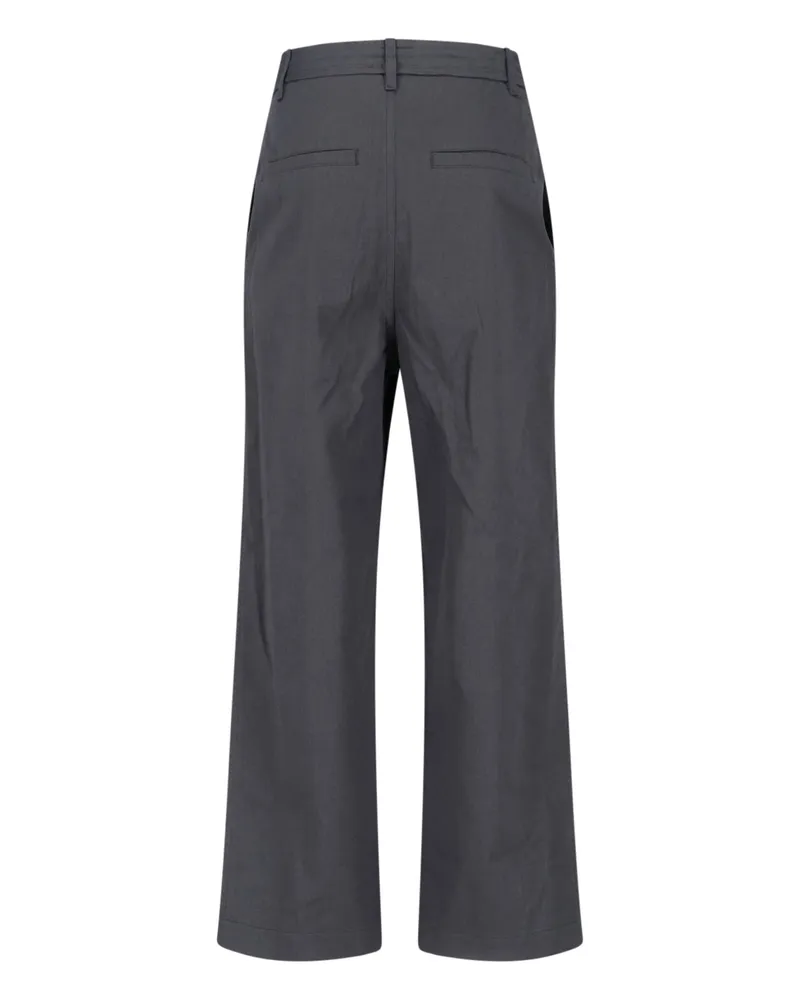 LOW CLASSIC Women's Trousers Grey Cotton Gray