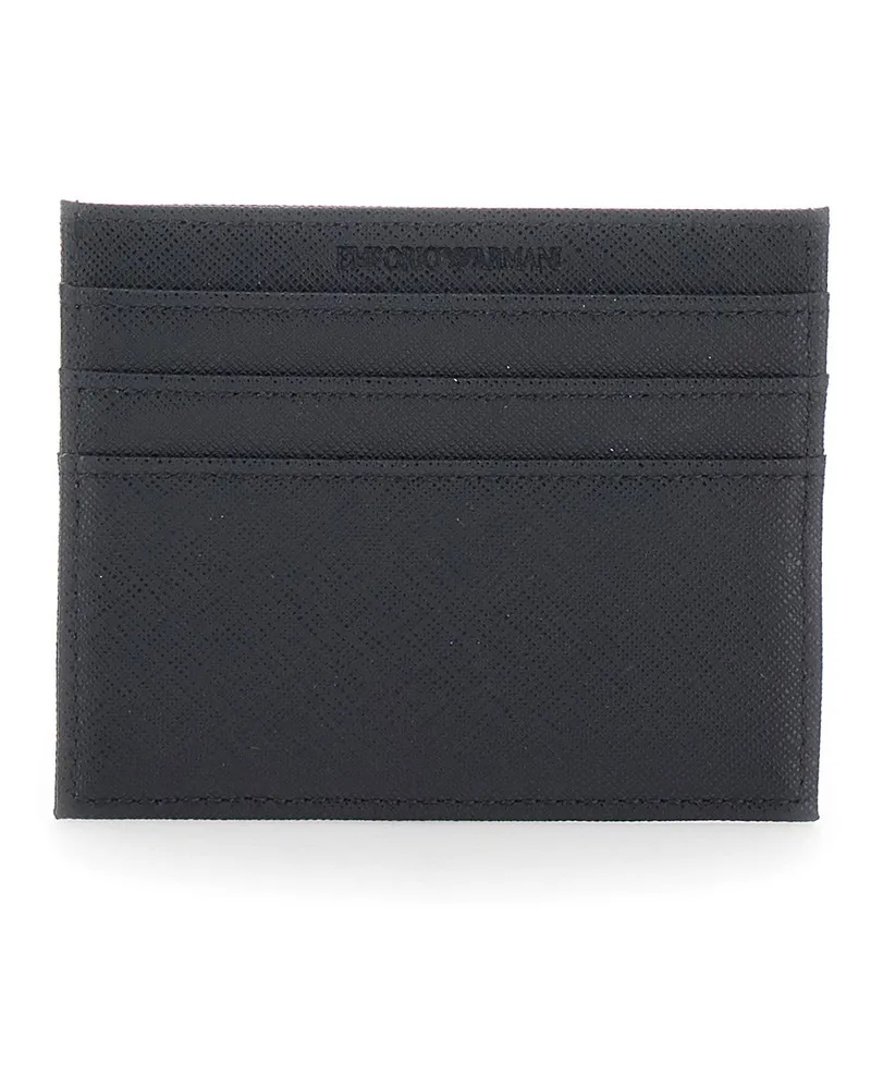 Emporio Armani Men's Cardholder Black Tech Fabric Polyamide Accessory Black