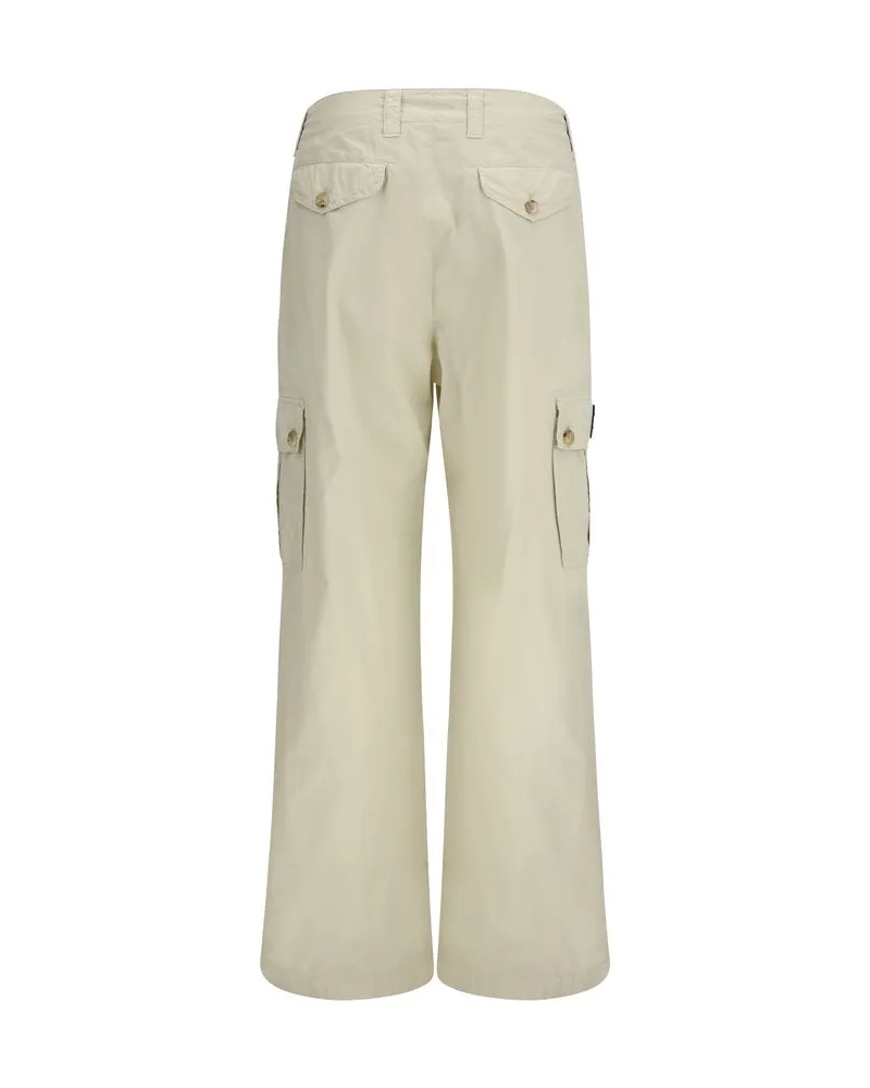Dolce & Gabbana Men Beige Cotton Casual Pants Beige