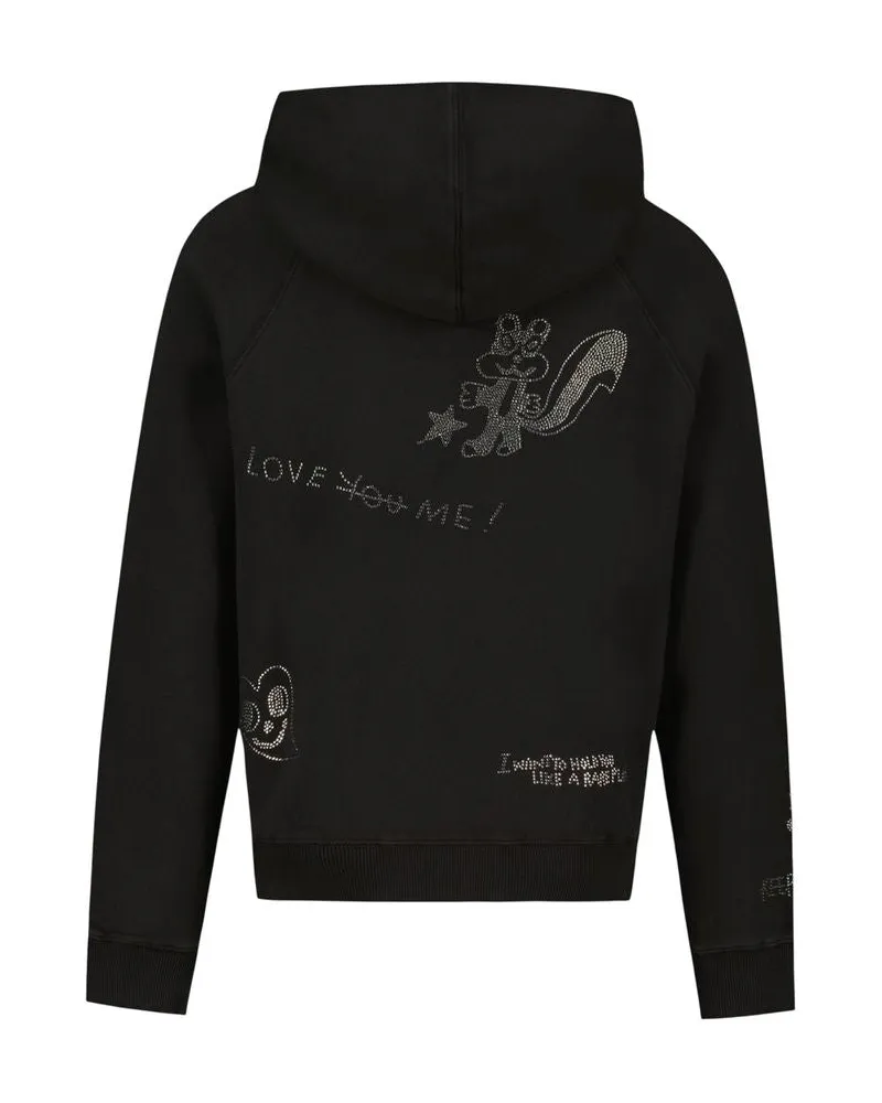Zadig & Voltaire Women's Georgy Mo Chin Hoodie -  Cotton Black Ready-To-Wear Hoodies Black