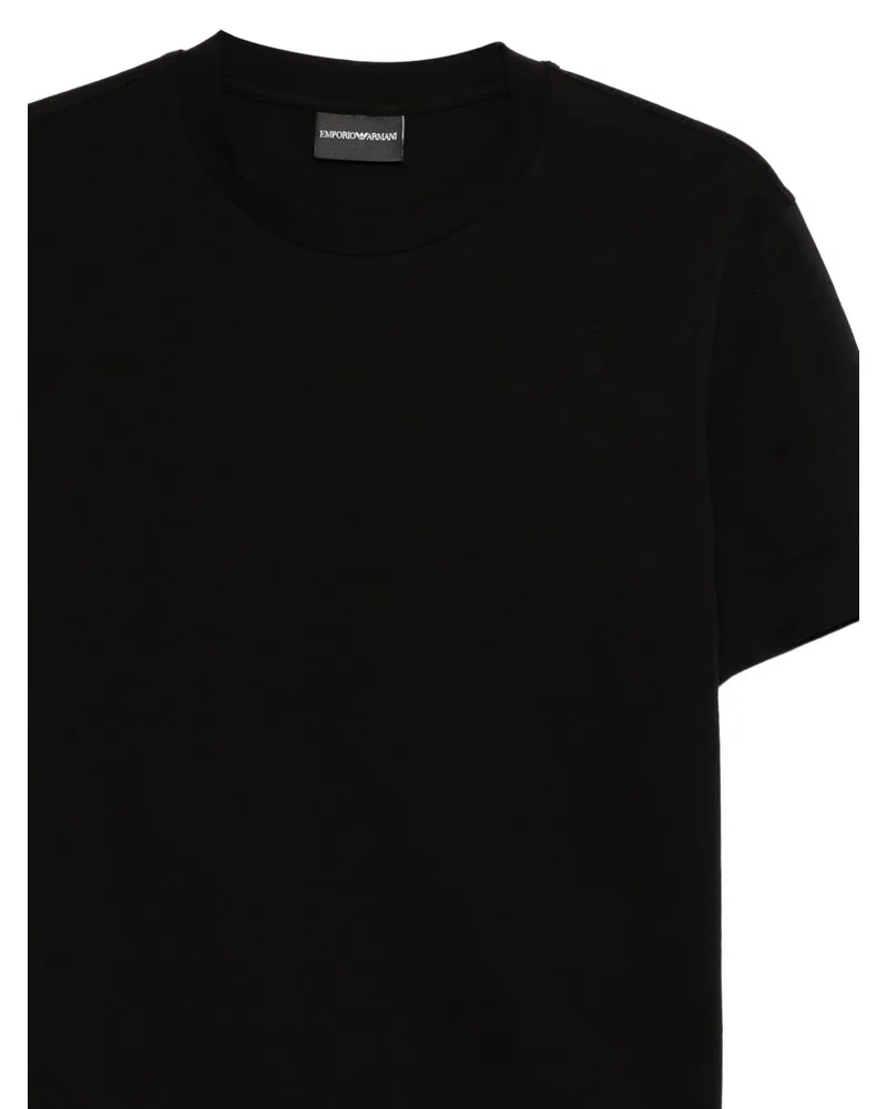 Emporio Armani Logo Cotton T-Shirt — Black Black