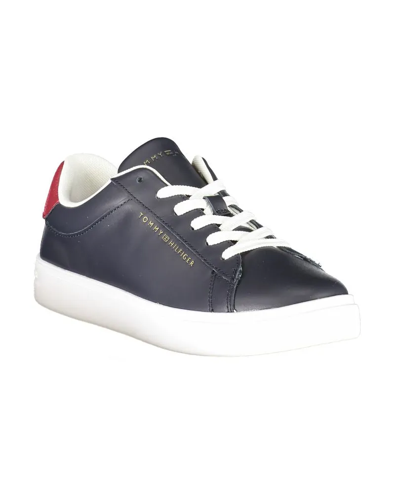 Tommy Hilfiger Colour-Block Leather Sneaker — Navy Navy