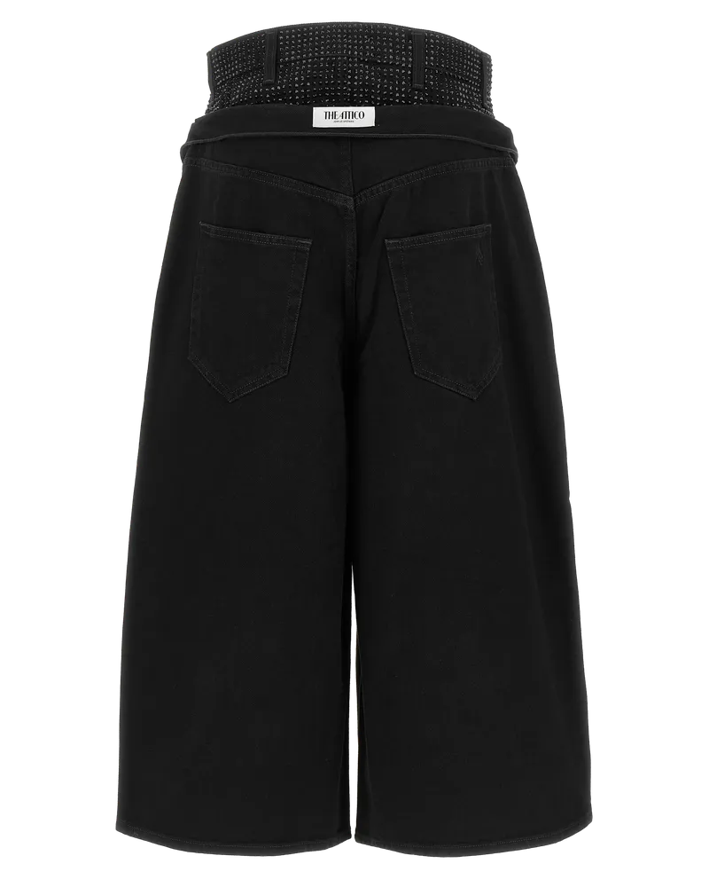 ATTICO Women's Black Cotton Cropped Jeans Clothing Black