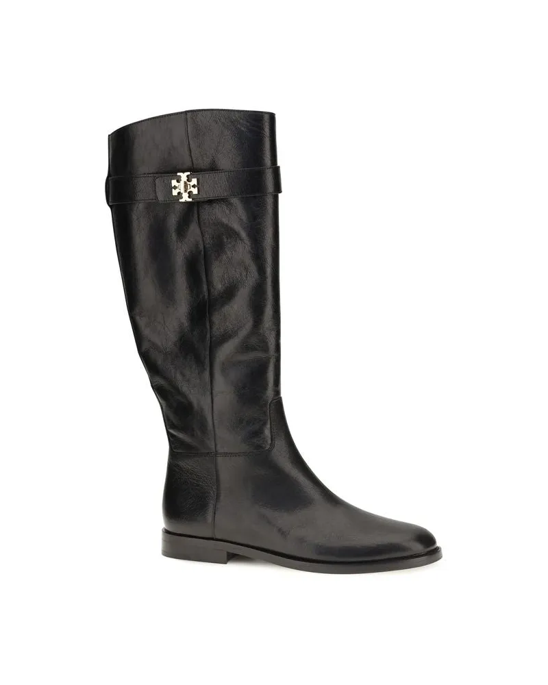 Tory Burch T Lock Riding Boots — Black Black