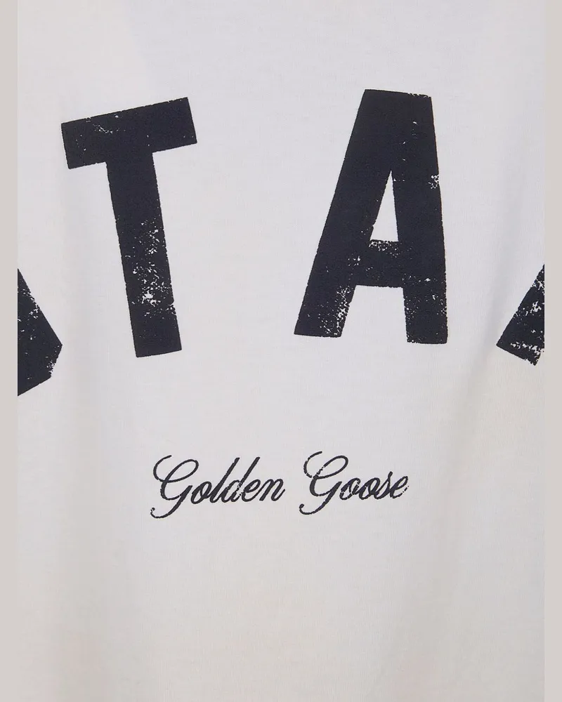 Golden Goose Logo Cotton T-shirt — White White