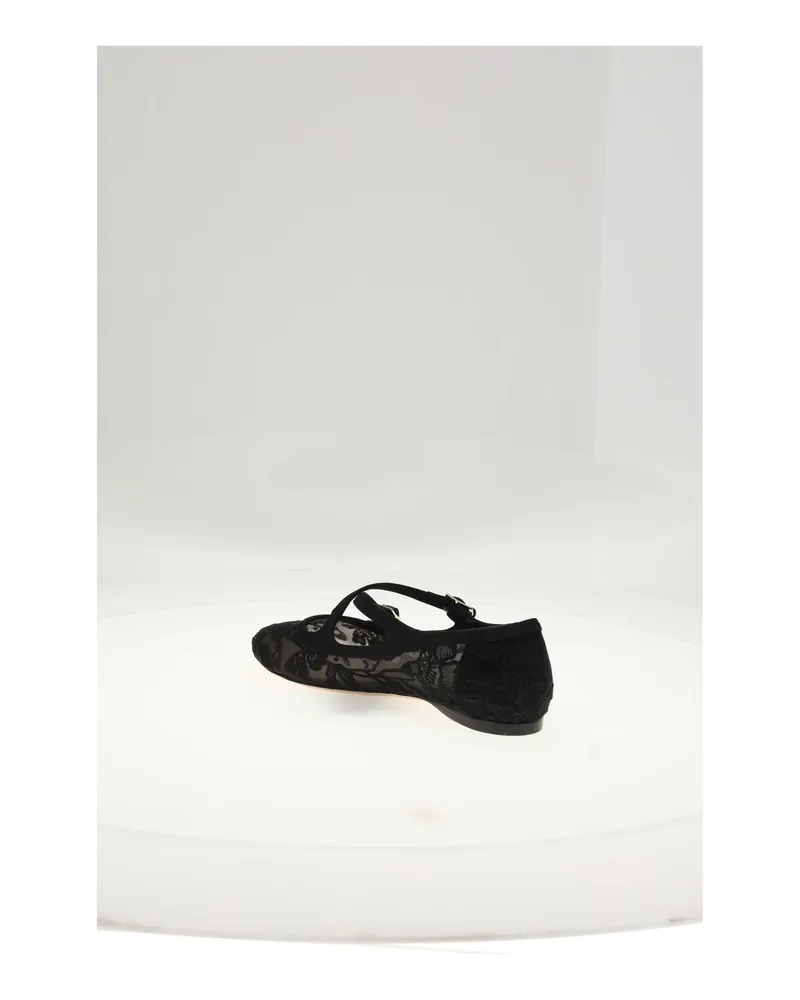 Dior Women's Ballerina Black With 0.5cm Heel Upper Cotton Shoes Black