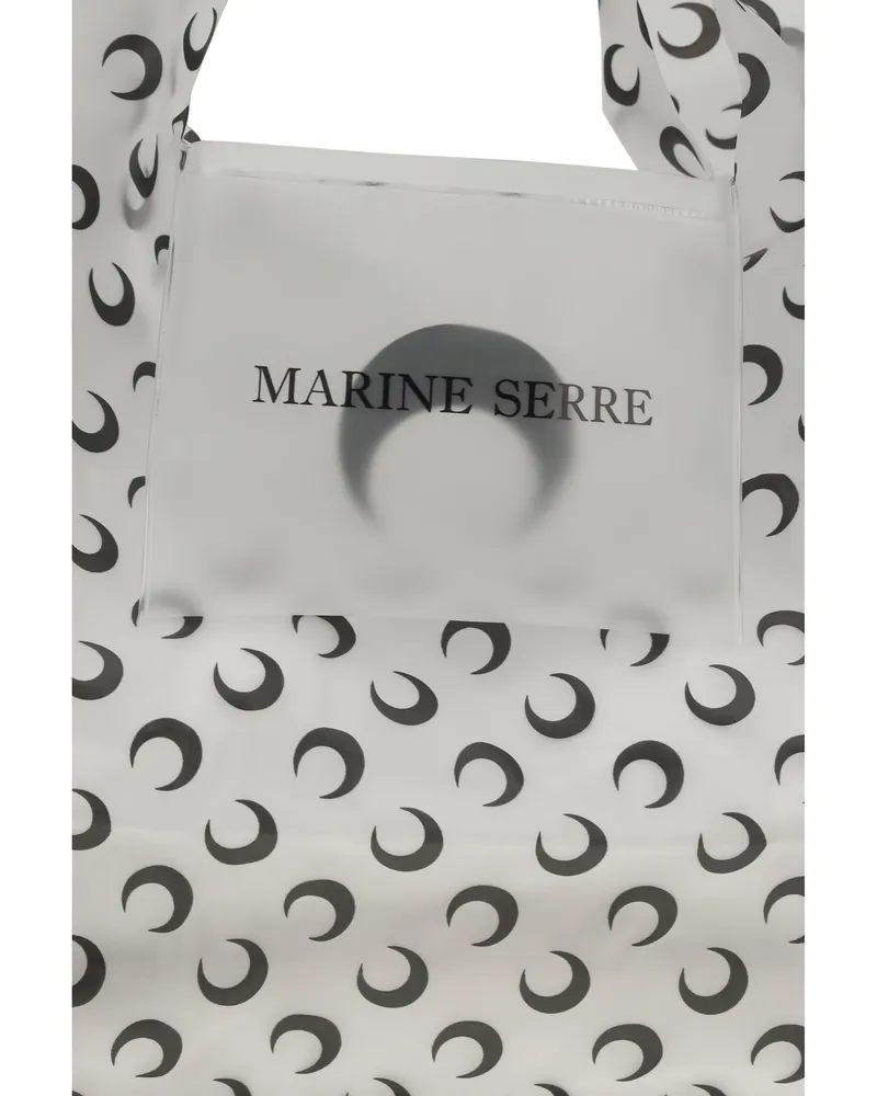 Marine Serre Luna Synthetic Tote Bag — White White