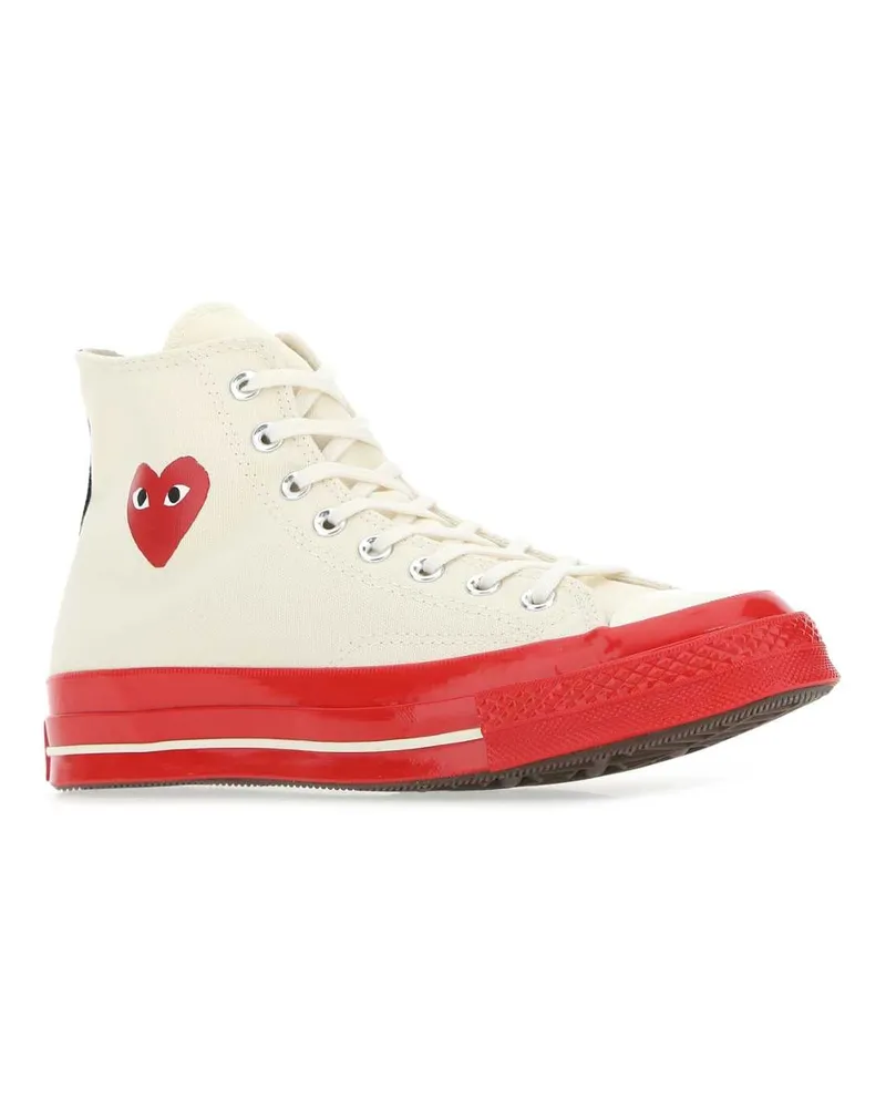 Comme des Garçons Unisex Ivory Canvas Comme Des Garã§ons X Converse Sneakers White White