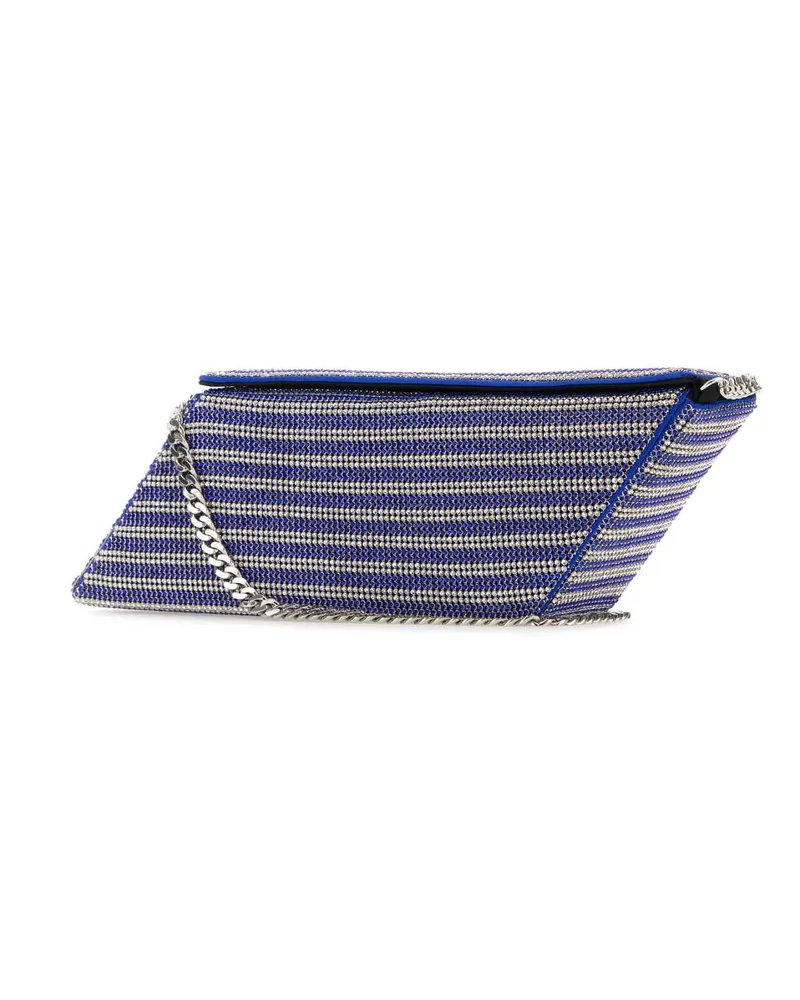 KARA Women's Two-Tone Rhinestones Clutch Cobaltstripe Blue