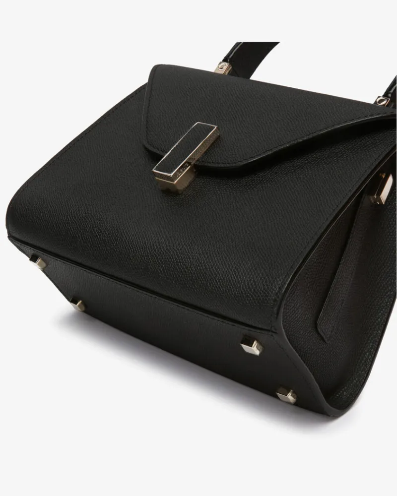 Valextra Iside Top Handle Bag — Black Black