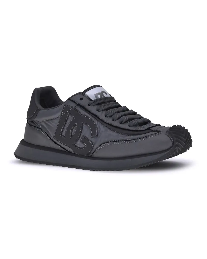 Dolce & Gabbana Leather with Suede Inserts Sneakers — Gray Gray