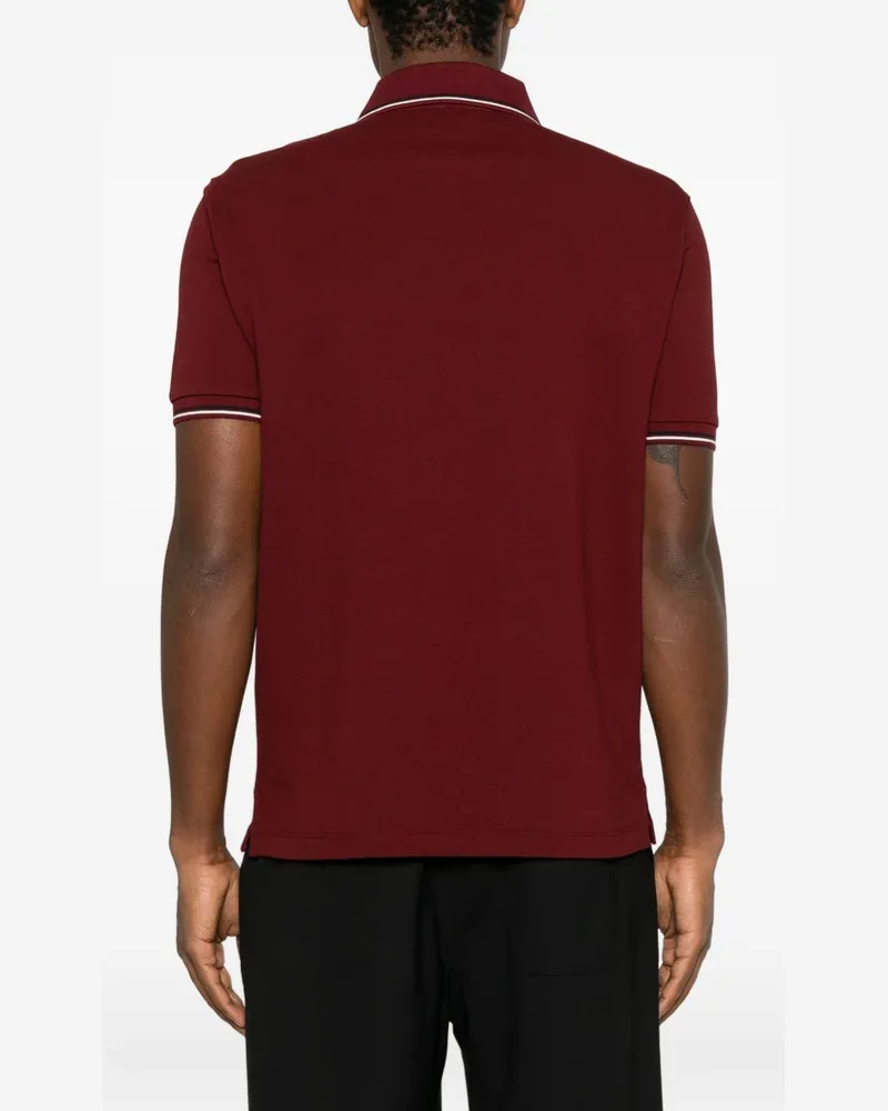 Emporio Armani Logo Cotton Polo — Burgundy Burgundy