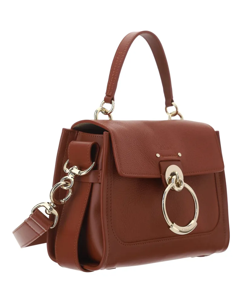 Chloé Women's Brown Calf Leather Tess Handbag Bag Brown