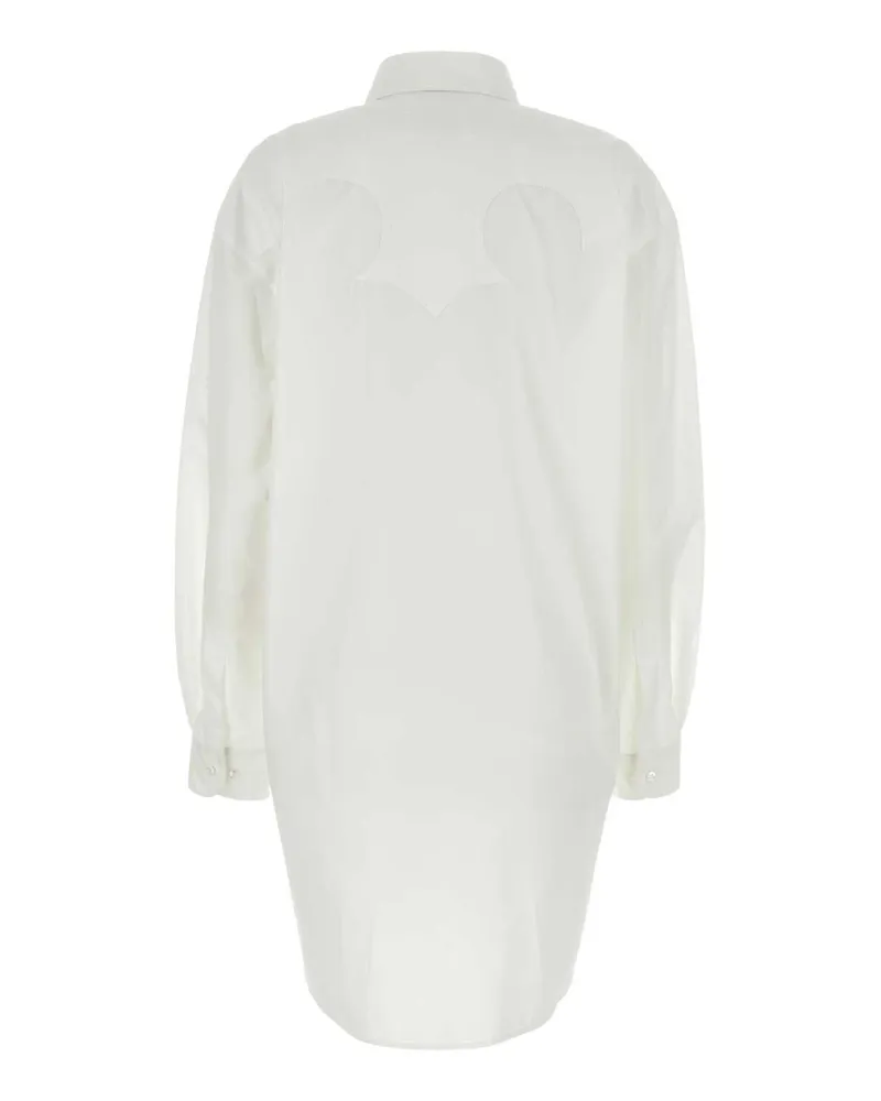 Maison Margiela Women's White Poplin Shirt Mini Dress Opticwhite Exterior: Cotton Abiti White