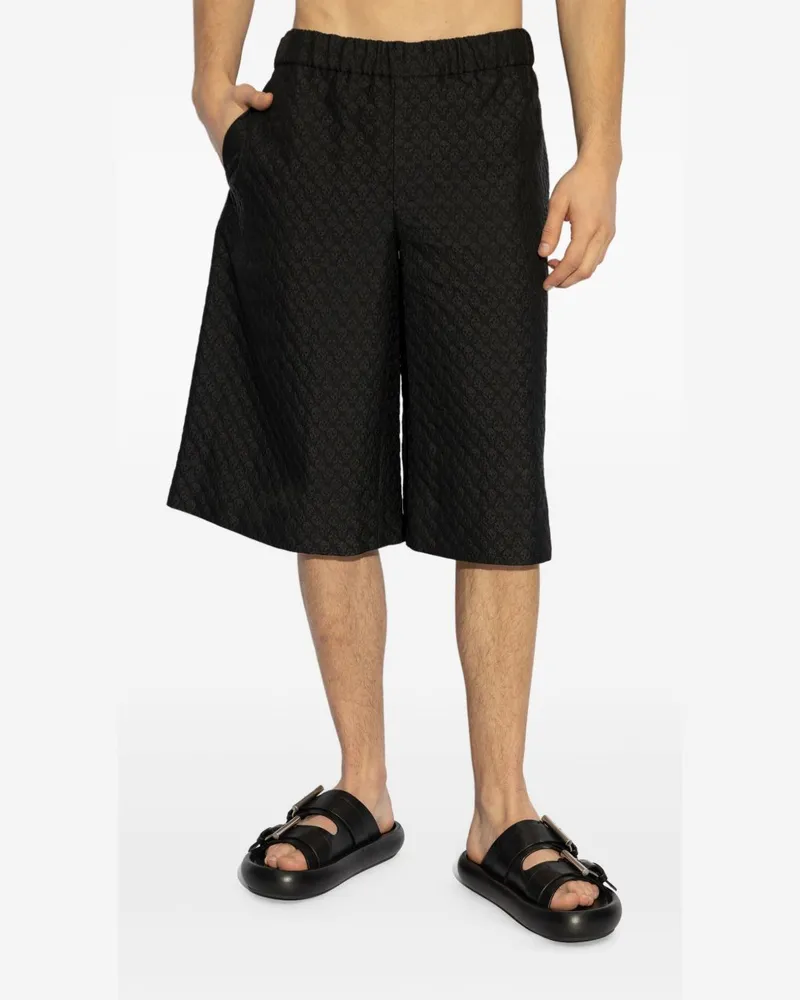 Alexander McQueen Skull Jacquard Bermudas — Black Black