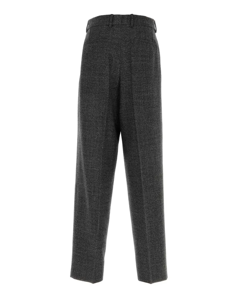 Dolce & Gabbana Men's Two-Tone Wool Pant Fantasia Exterior: Virgin Pantaloni Gray