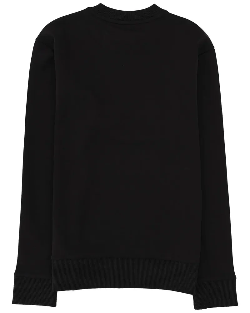 HUGO BOSS Logo-Embroidered Cotton Sweatshirt — Black Black