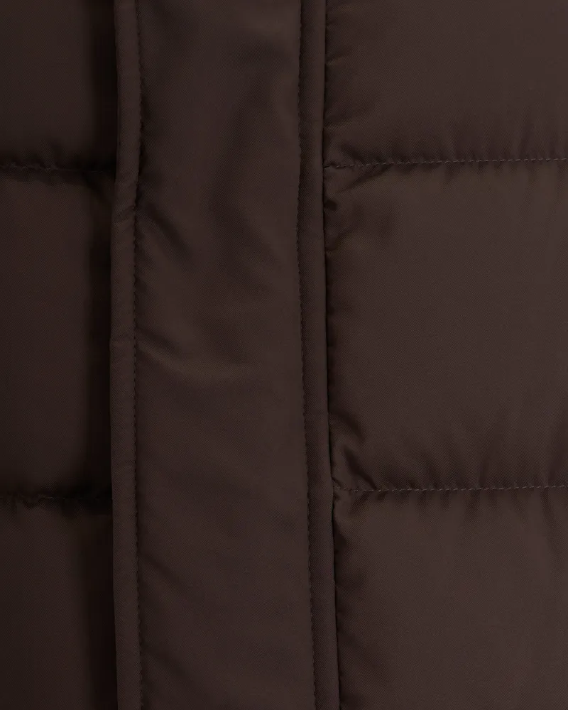 Herno Quilted Synthetic Down Jacket — Brown Brown