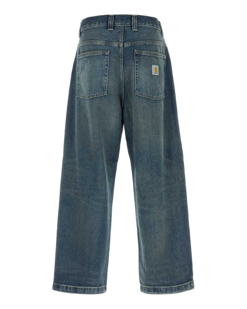 Carhartt WIP Men Denim Brandon Pant Bluewornusedwash Exterior: Cotton Jean Blue