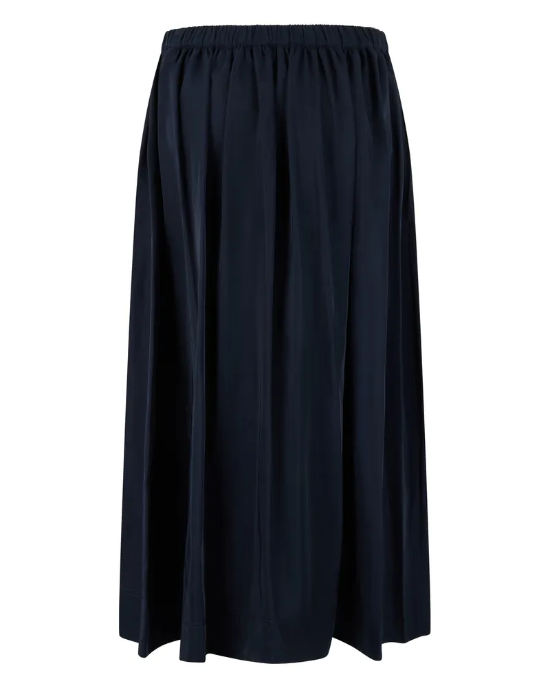 Veronica Beard Crinkled Taffeta Skirt — Navy 