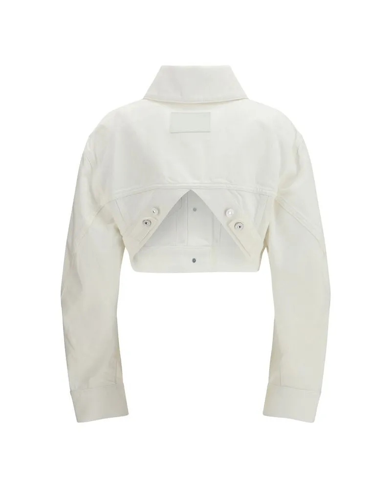 Givenchy Women White Cotton Denim Jacket Clothing White
