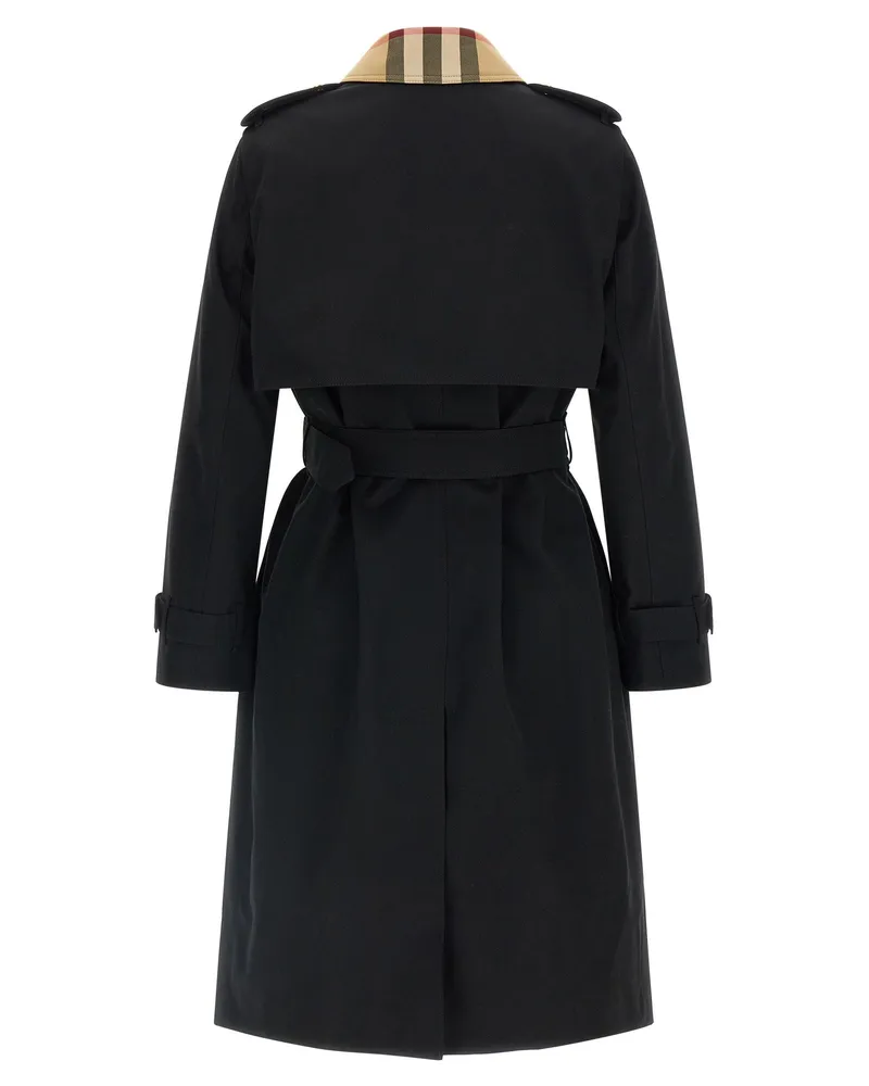 Burberry Sandridge Trench Coat — Black Black