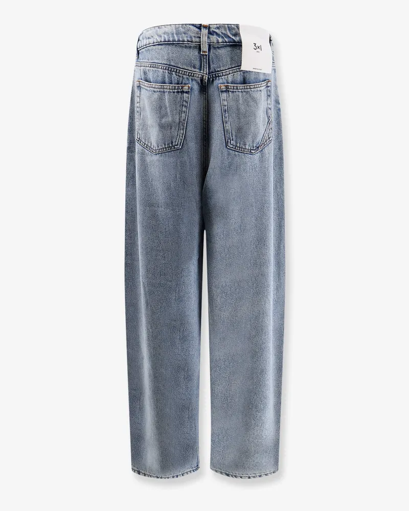 3x1 Women's Jeans Skater Boyfriend Blue Lyocell Blue