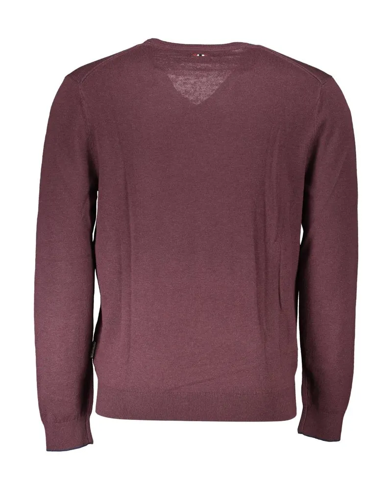 Napapijri Wool V-Neck Sweater — Purple Purple
