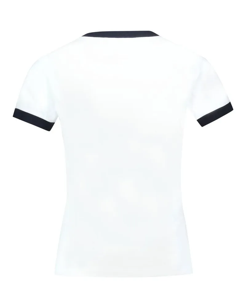 Ganni Women's Kitty Print Cotton T-Shirt White White