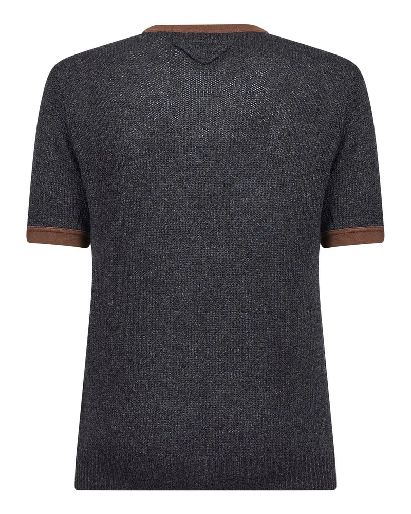 Prada Cashmere Crewneck Sweater — Gray Gray