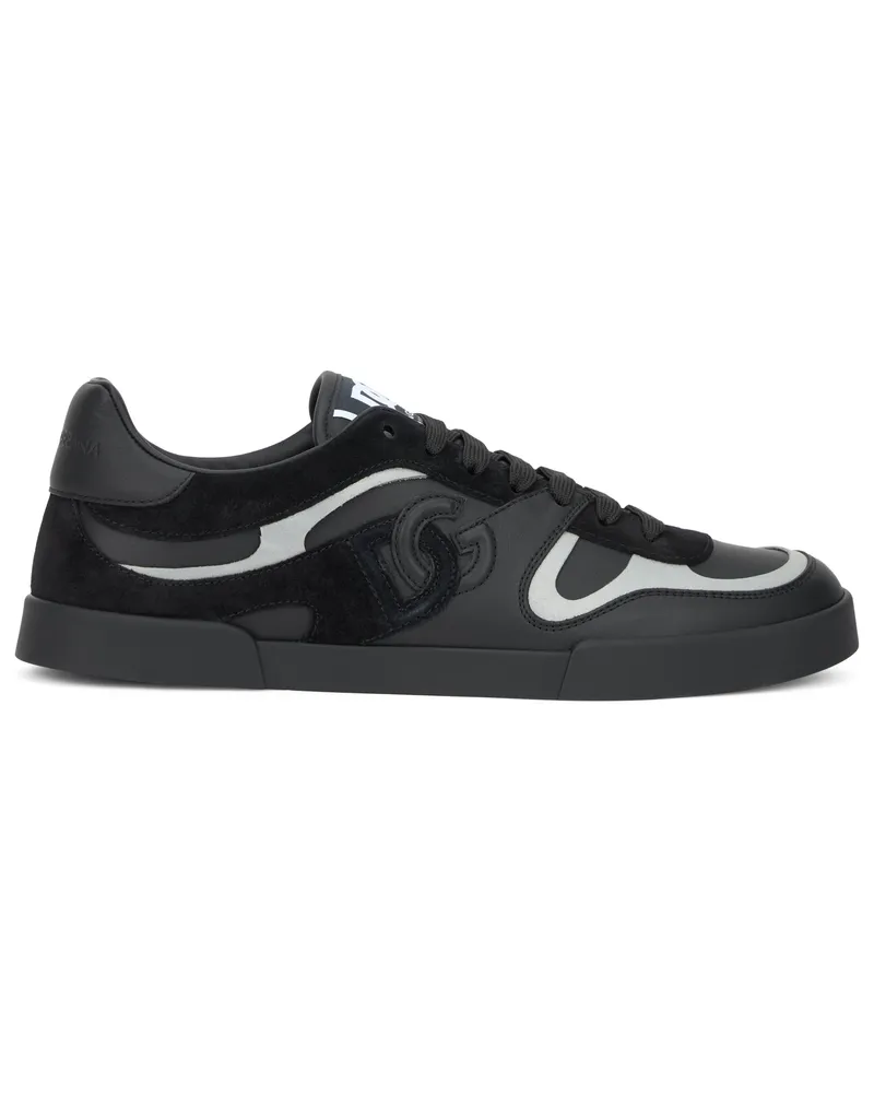 Dolce & Gabbana Men's Trainers With Logo Black Calfskin Sneaker Black