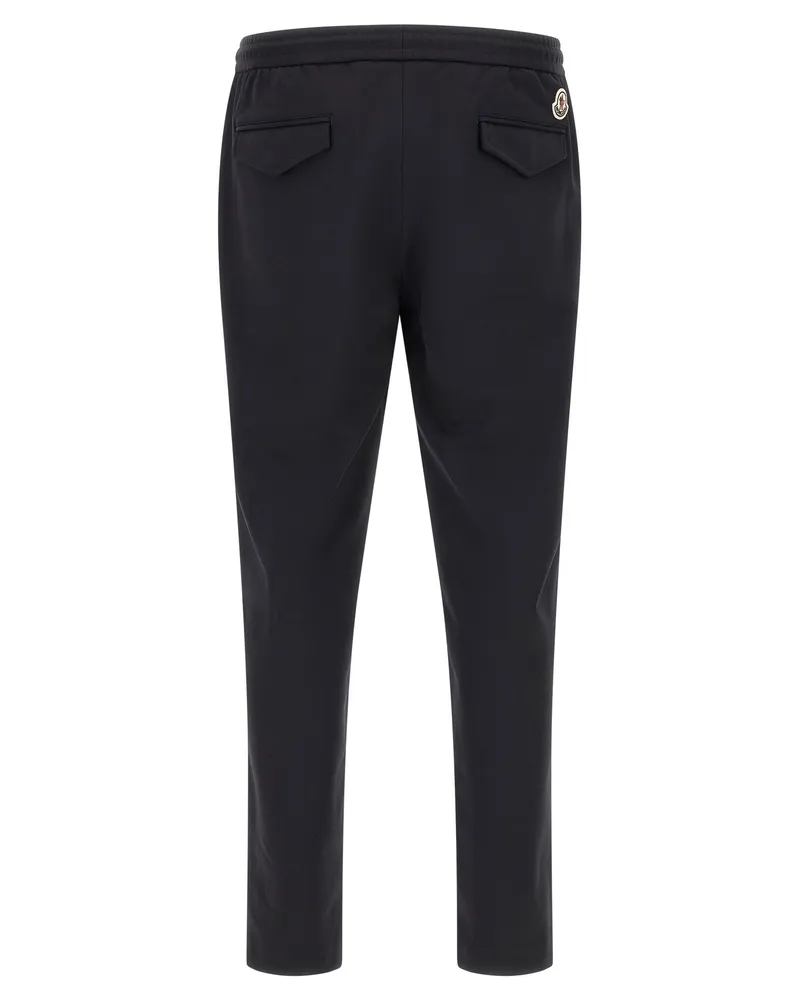 Moncler Logo Patch Joggers — Black Black