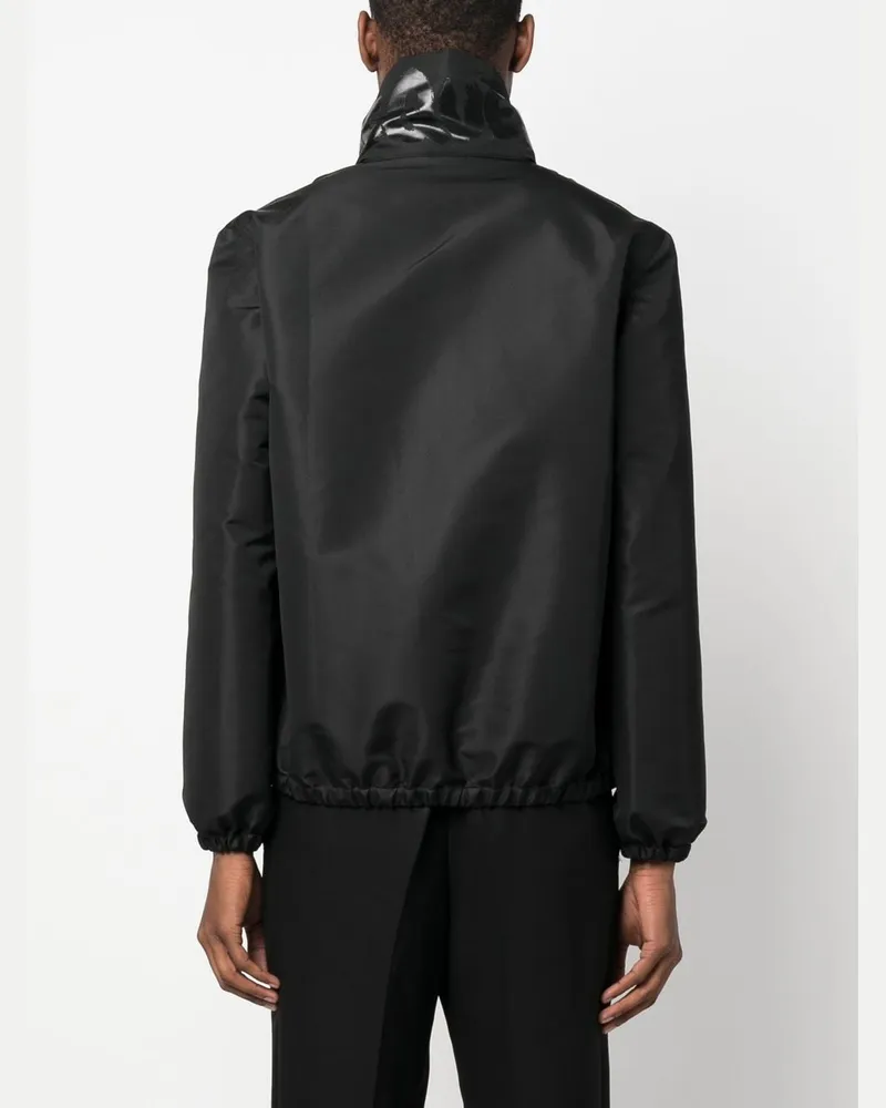 Alexander McQueen Graffiti-Print Logo Jacket — Black Black